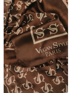 Foulard "no silk" marron 2