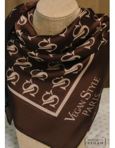 Foulard "no silk" marron